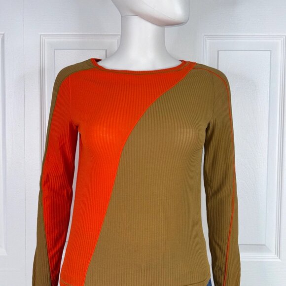 LULULEMON asymetrical ribbed cotton long sleeve shirt size 4 - Picture 5 of 6